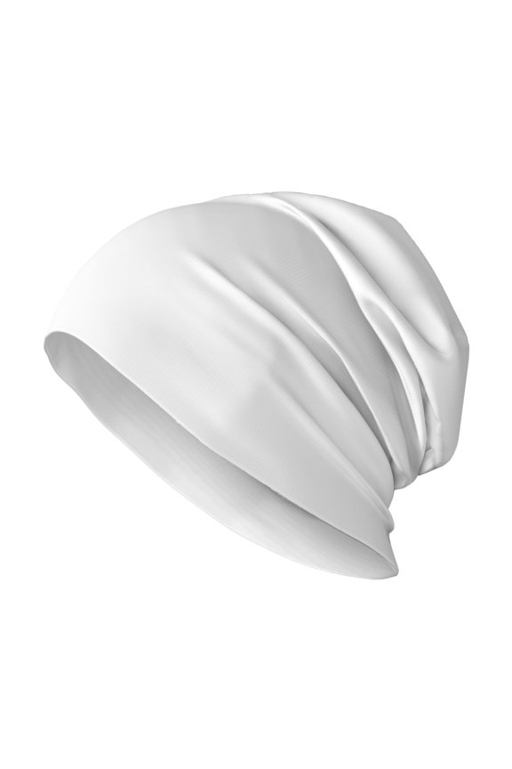 Milk Silk Knitted Pullover Hat 1110.6in Double Layer Design Strong Sweat Absorption For Daily Exercise Travel White