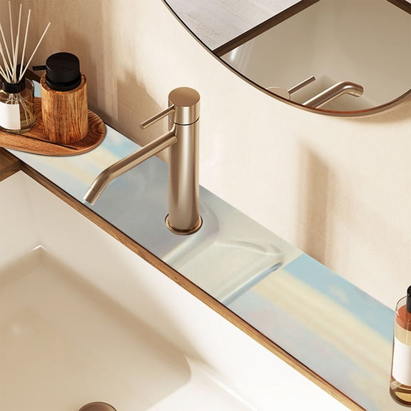 Milk Sink Splash Guard Faucet 30x5.4in Drying Mat Drying Mat Absorbent Pad for Bathroom Kitchen 1PCS