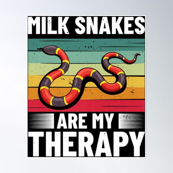Milk Snake Pet Care Tank Reptile T-Shirtmilk Snake Pet Care Tank Reptile Poster Wall Art, Modern Wall Decor, 8x12 UNFRAMED