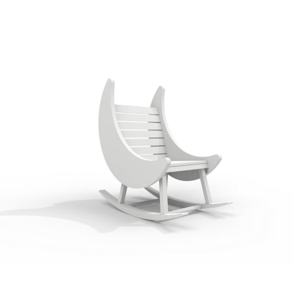 Milk Street Baby Crescent Moon Tot Rocker in Snow