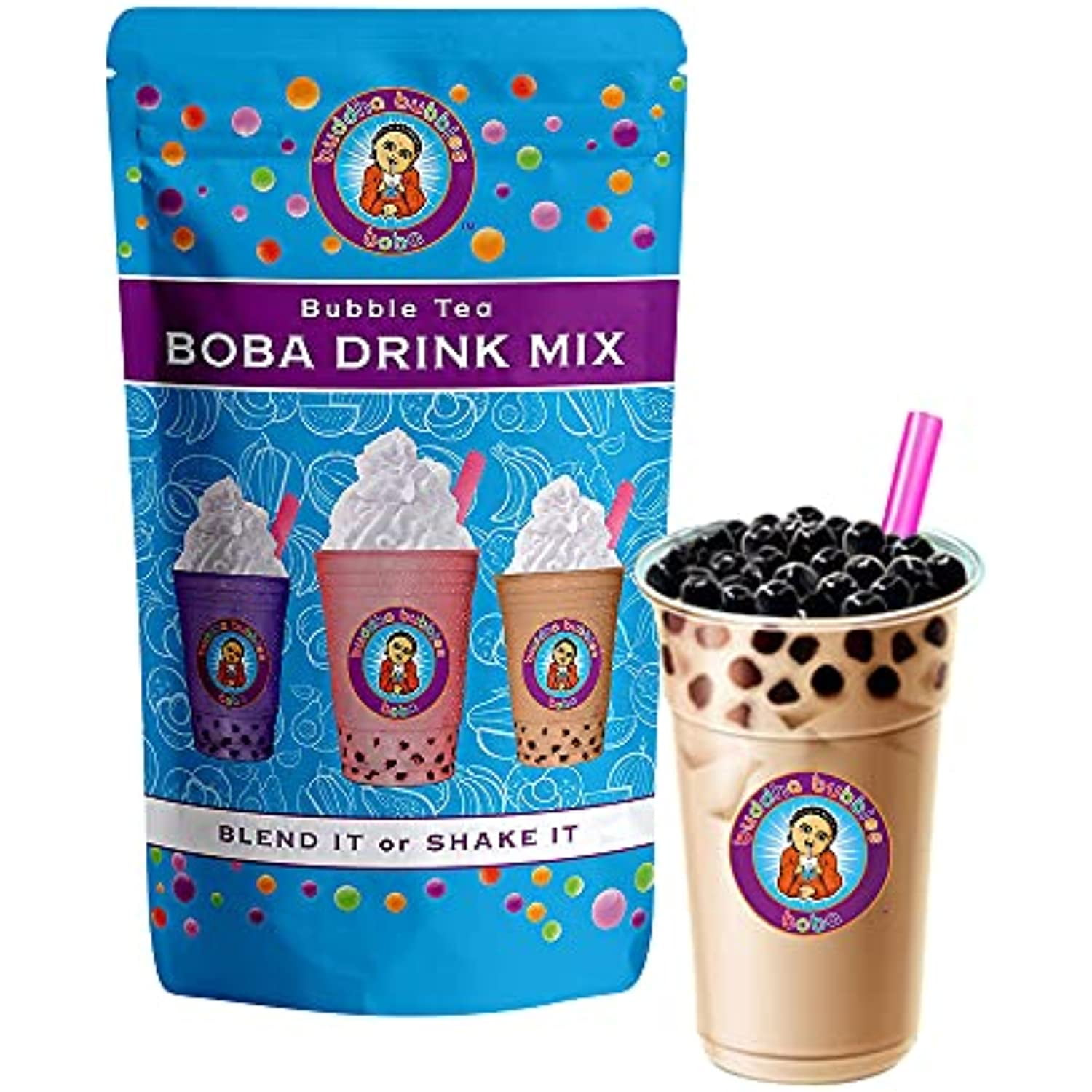 Milk Tea Boba / Bubble Tea Drink Mix By Buddha Bubbles Boba 10 Ounces