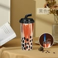 thumbnail image 1 of Milk Tea Cup Lighter, Creative Blue Flame Lighter, Simulation Milk Tea Butane Lighter, Portable Torch Lighter Gift, Windproof Refillable Butane Lighter, 1 of 1