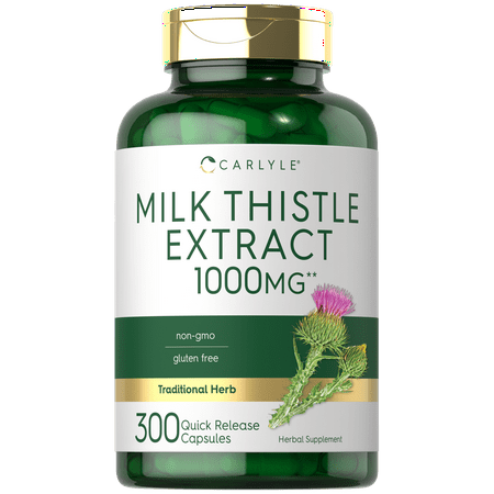 Milk Thistle 1000mg Extract | 300 Capsules | by Carlyle