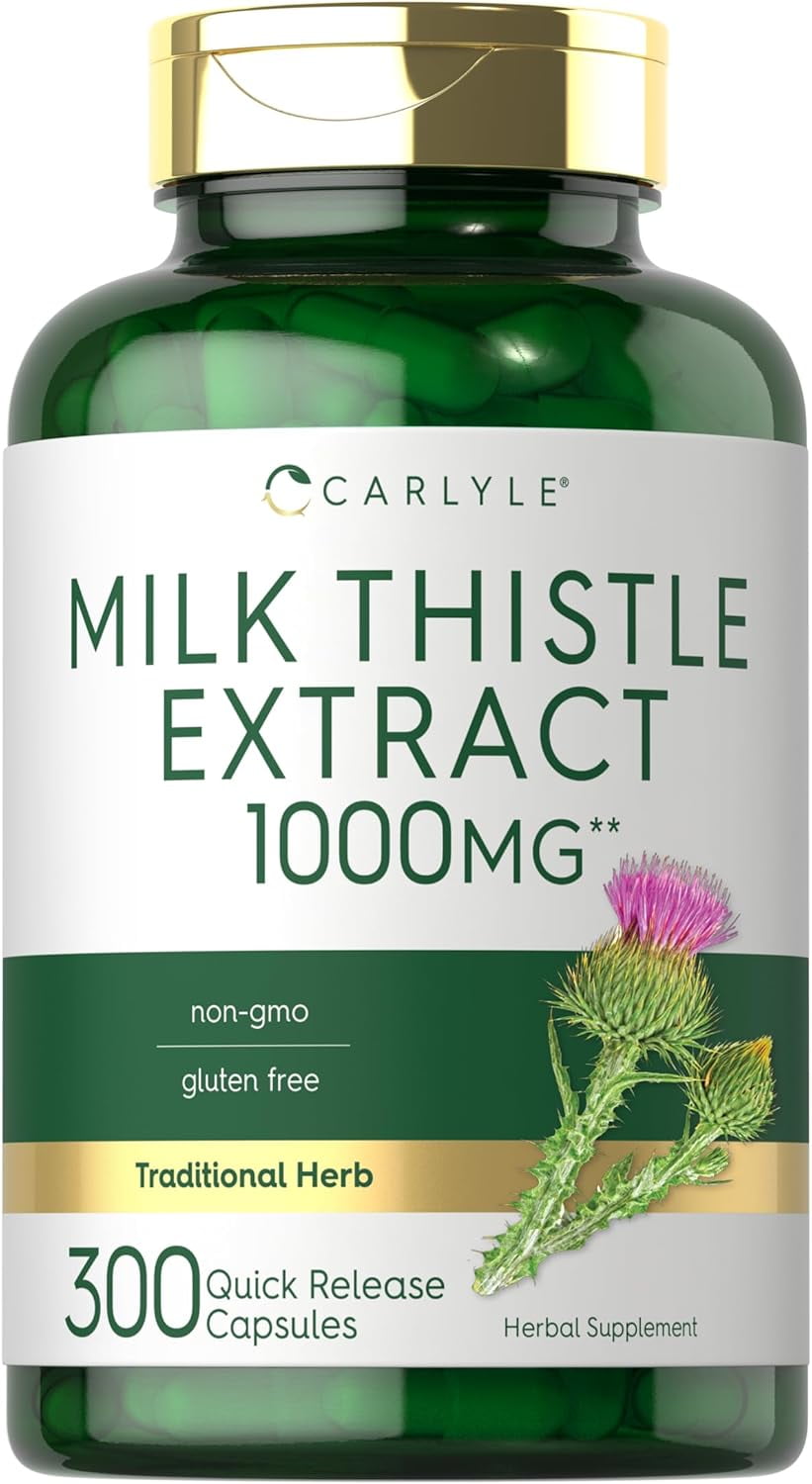 Milk Thistle 1000mg Capsules | 300 Pills for Men and Women | by Carlyle