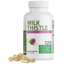 Bronson Milk Thistle Silymarin Marianum & Dandelion Extract Liver Health Support, Antioxidant Support, Detox, 120 Capsules