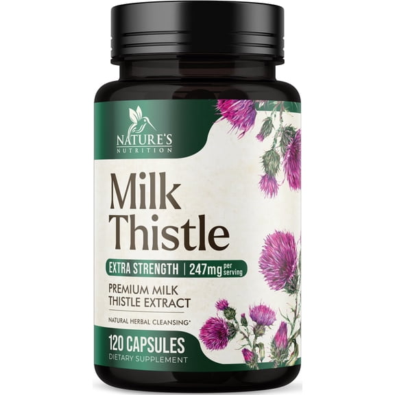 Milk Thistle Extract - Liver Cleanse Detox & Repair Formula - Natural Milk Thistle with Silymarin Marianum & Dandelion Extract - Natural Herbal Liver Health Supplement - Made in USA - 120 Capsules