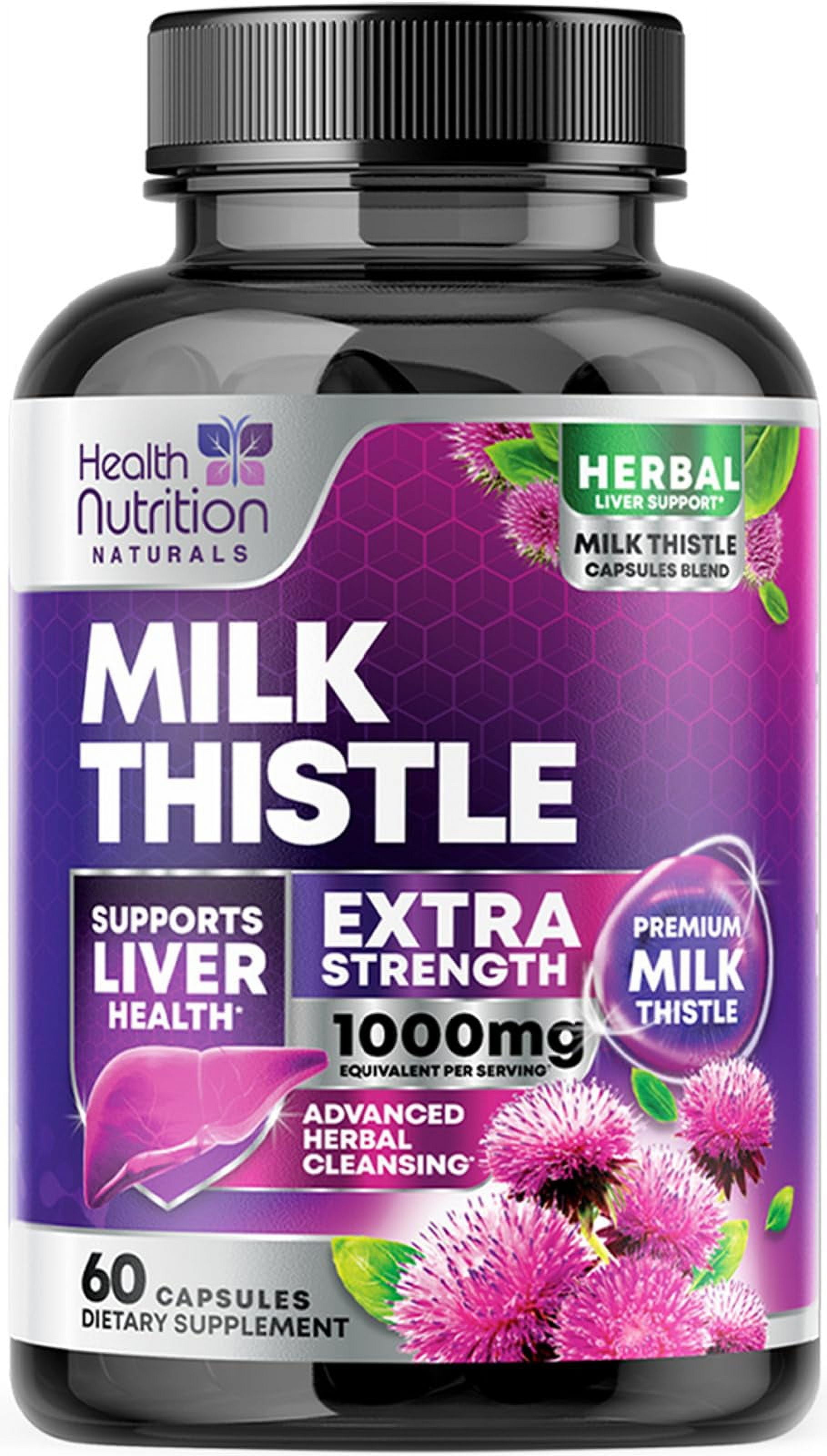 Milk Thistle Supplement - Liver Cleanse Detox & Repair Formula 1000mg ...