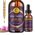 thumbnail image 1 of Milk Thistle Extract Liquid for Liver Cleanse Detox & Repair, Liver Supplement with Dandelion Root, Artichoke and Turmeric, Natural Herbal Liver Support Supplement, Vegan, Non-GMO, 2 fl oz, 1 of 7
