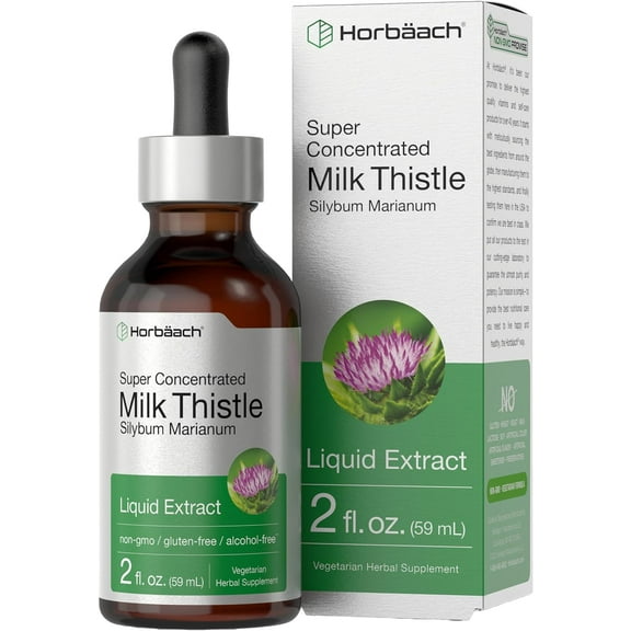 Milk Thistle Liquid Extract | 2 oz | Vegetarian & Alcohol Free | by Horbaach