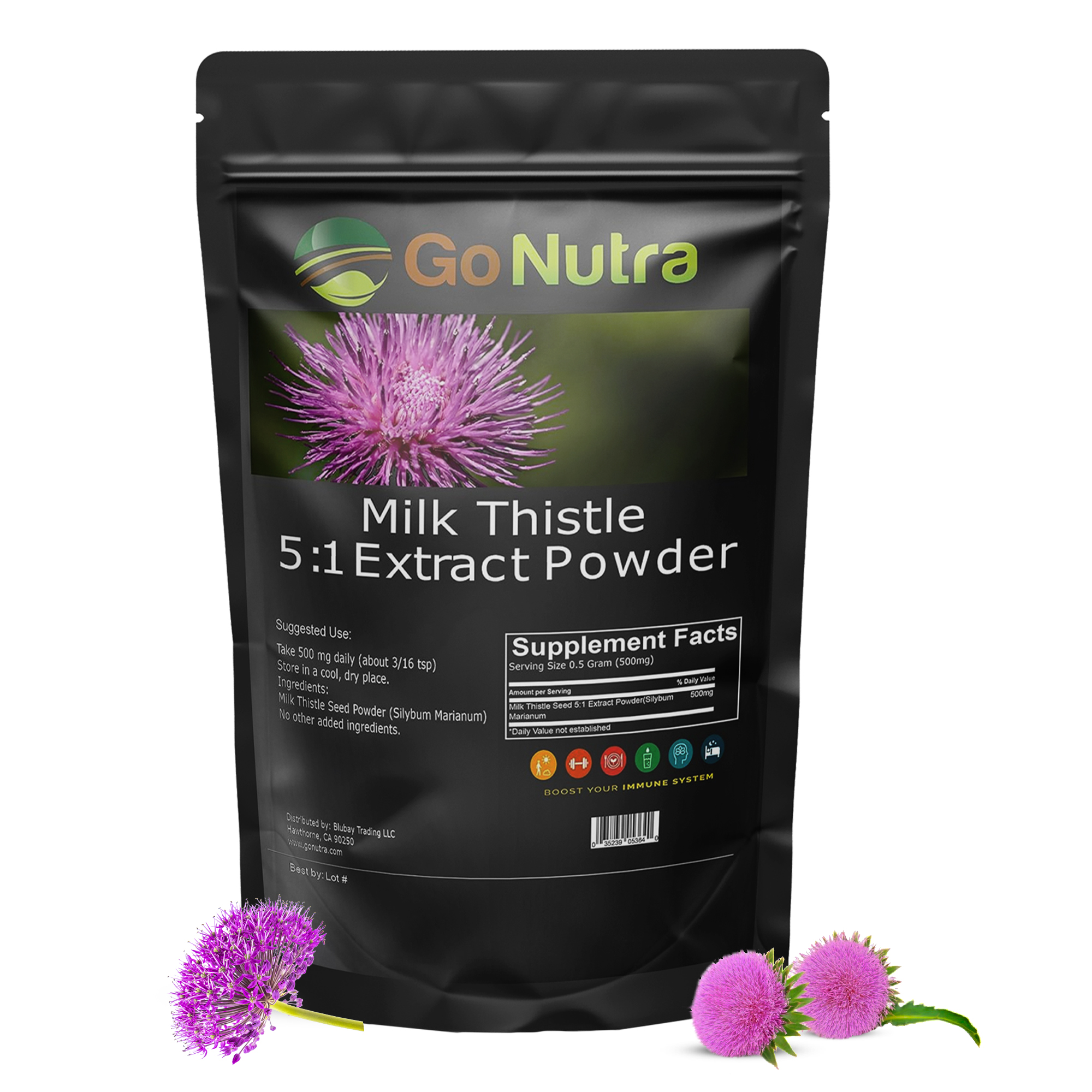 Milk Thistle Seed Powder 1lb Silybum Marianum