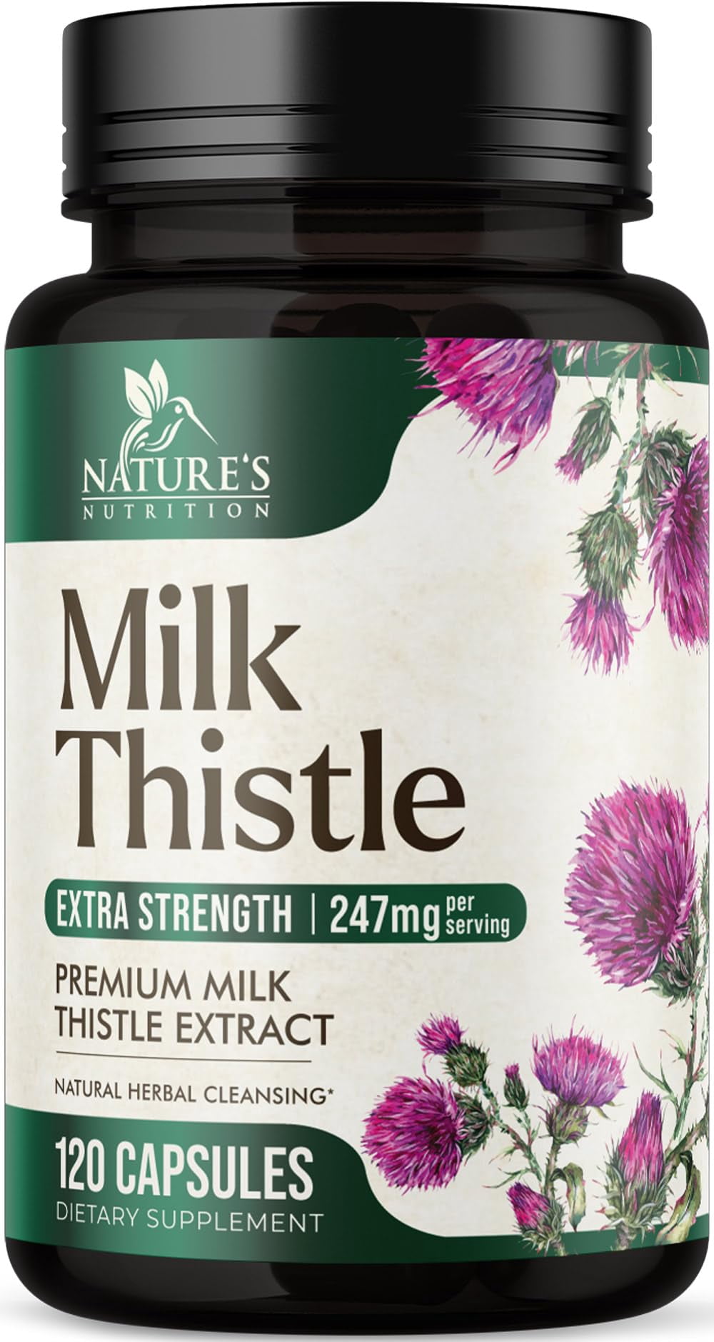 Dandelion Extractor Nature's Milk Thistle 1000mg Liver Cleanse Detox & Repair Pills with ...