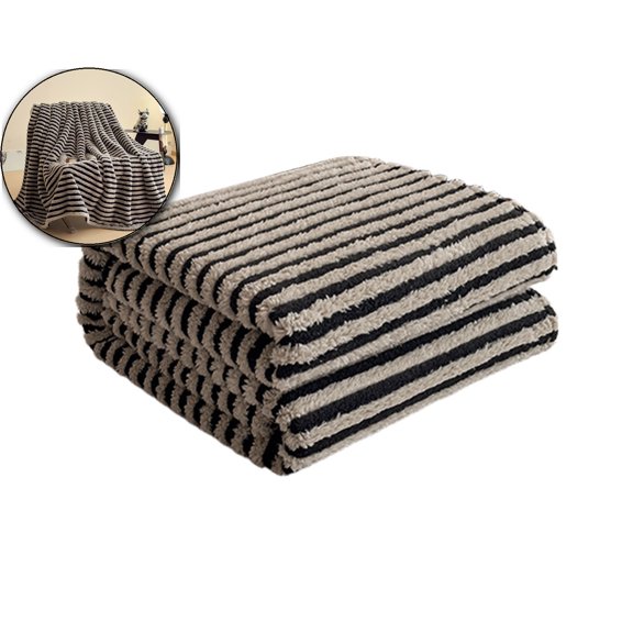 Milk Velvet Blanket 59.05x78.74in Polyester Soft Fleece Throw for Sofa Picnic Travel – Gray
