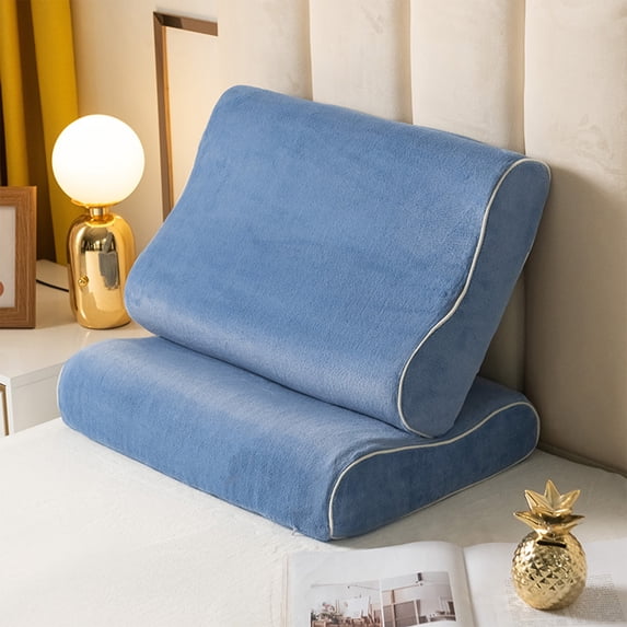 Milk Velvet Neck Pillow Pillowcase 23.6x15.7 Inch - Soft Skin-Friendly Cover for Cervical Support Pillow Core - Warm Winter Bedding Accessory for Sleeping - Washable Breathable Pillow Protector