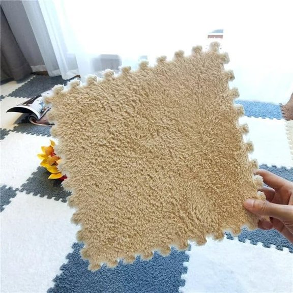 Milk Velvet Patchwork Rugs, 30 * 30 * 1cm (11.81*11.81*0.39in)Milk Rugs, Carpet Puzzle Mats for Floor, Puzzle Floor Mat Tiles, Interlocking Carpet Tiles, Rug Puzzle Mats for Floor