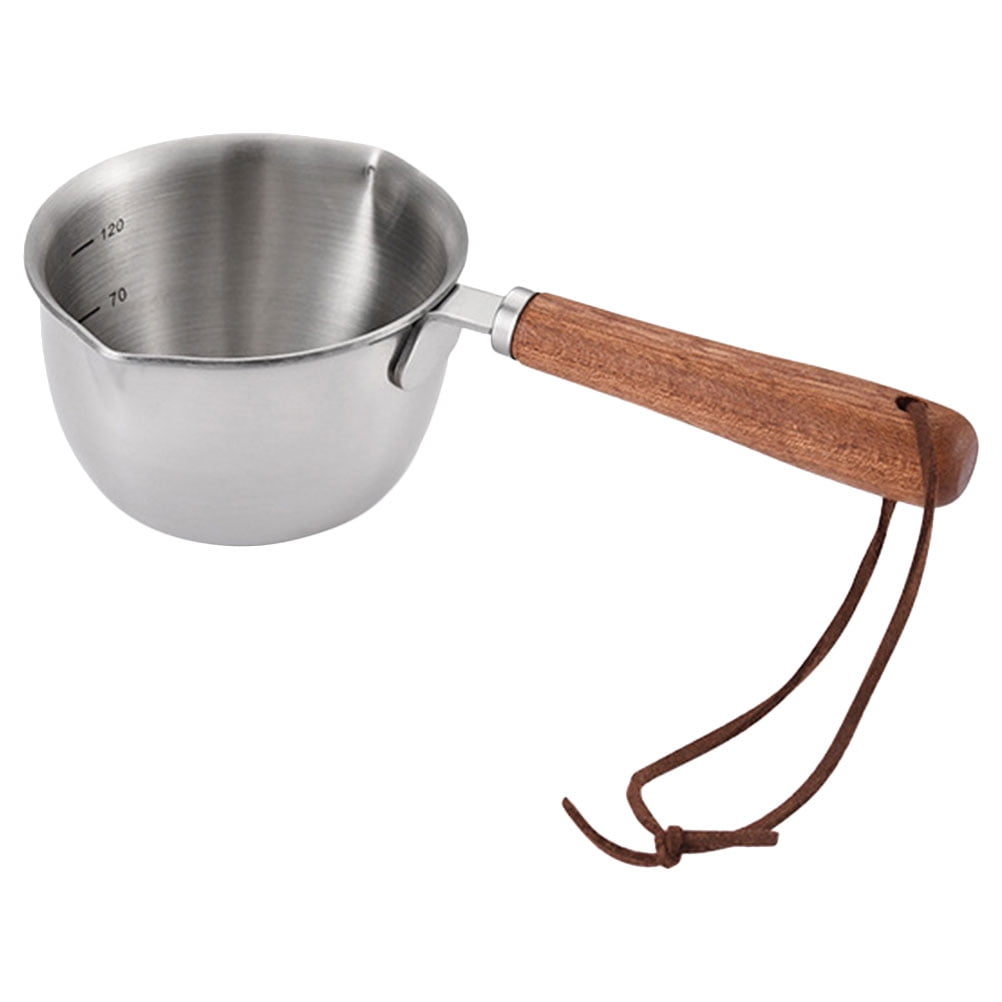 Milk Warmer Mini Butter Melting Pot Oil Pot with Dual Pour Spout