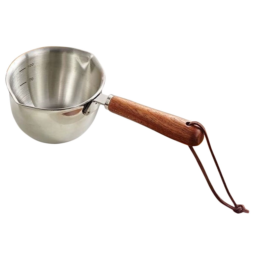 Milk Warmer Mini Butter Melting Pot Oil Pot with Dual Pour Spout