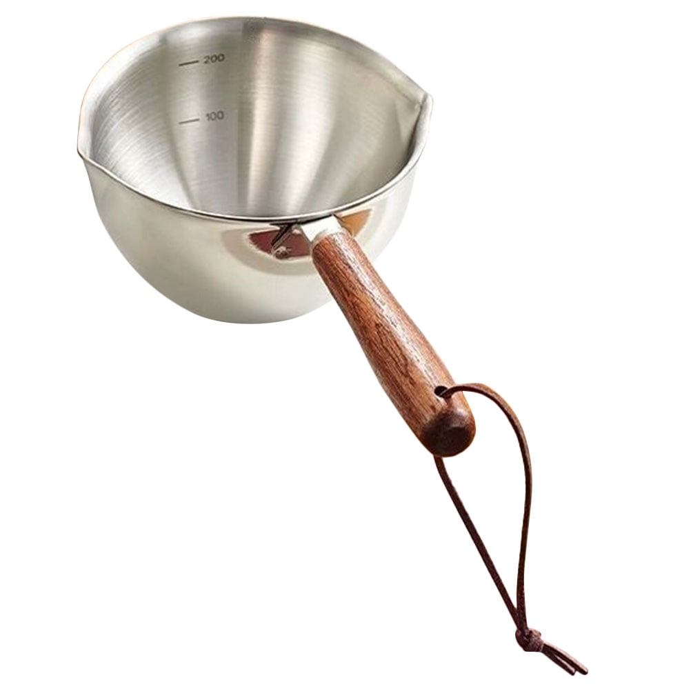 Milk Warmer Mini Butter Melting Pot Oil Pot with Dual Pour Spout