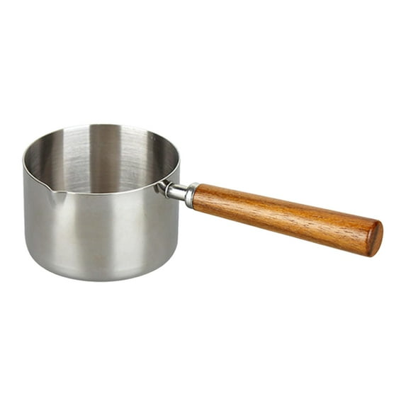 Milk Warmer Pot Stainless Steel Saucepan Metal Frothing Pitcher Small Heating Cookware Soup Warmer Pan for Tea Coffee 80ml