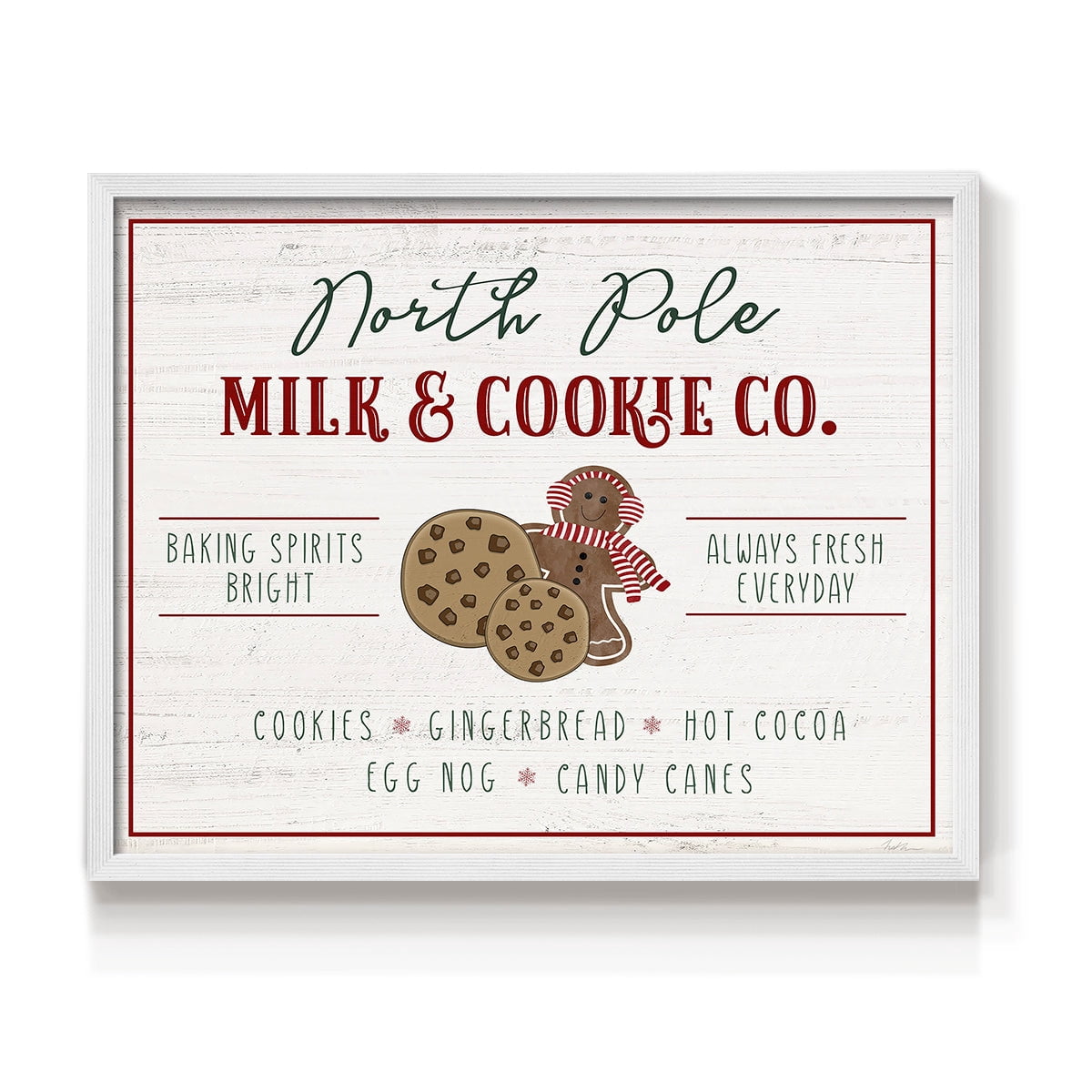 Milk and Cookie Co by Natalie Carpentieri - Restickable Framed Giclée Print