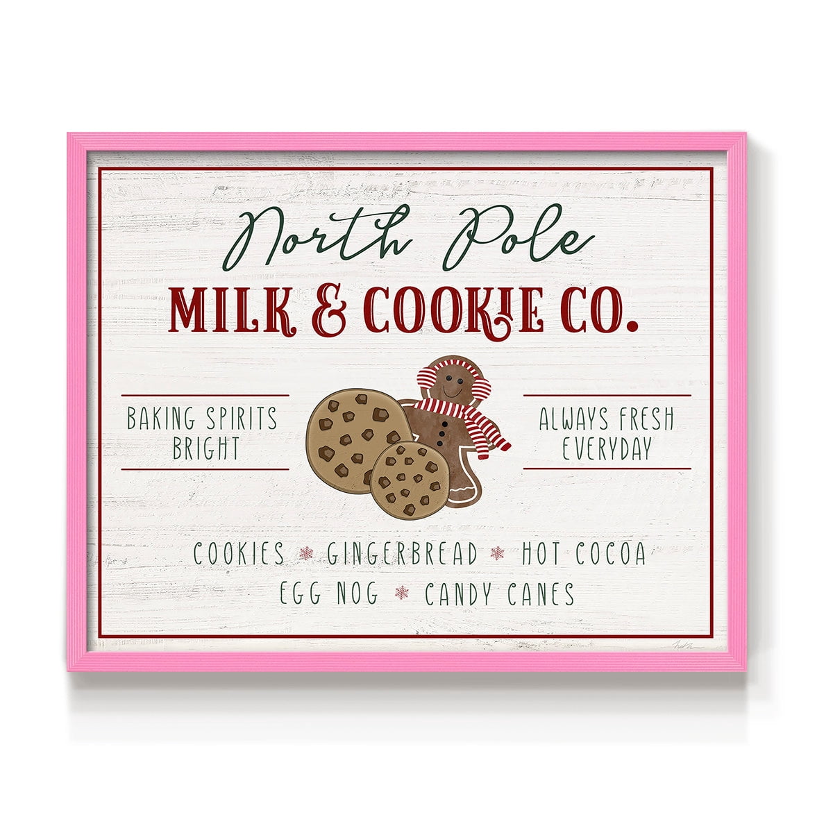 Milk and Cookie Co by Natalie Carpentieri - Restickable Framed Giclée Print