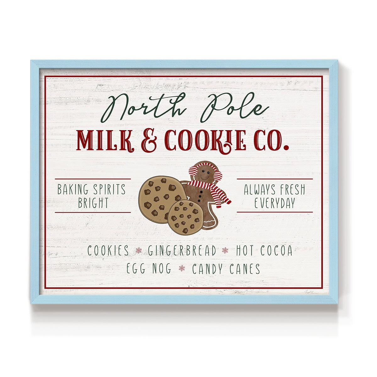 Milk and Cookie Co by Natalie Carpentieri - Restickable Framed Giclée Print