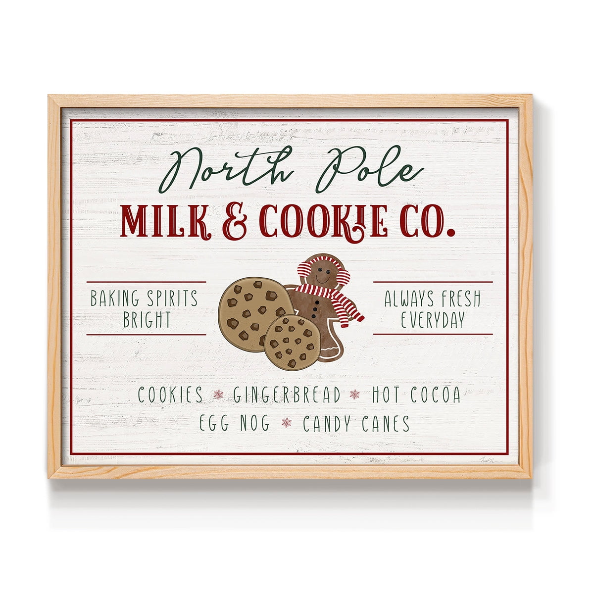 Milk and Cookie Co by Natalie Carpentieri - Restickable Framed Giclée Print