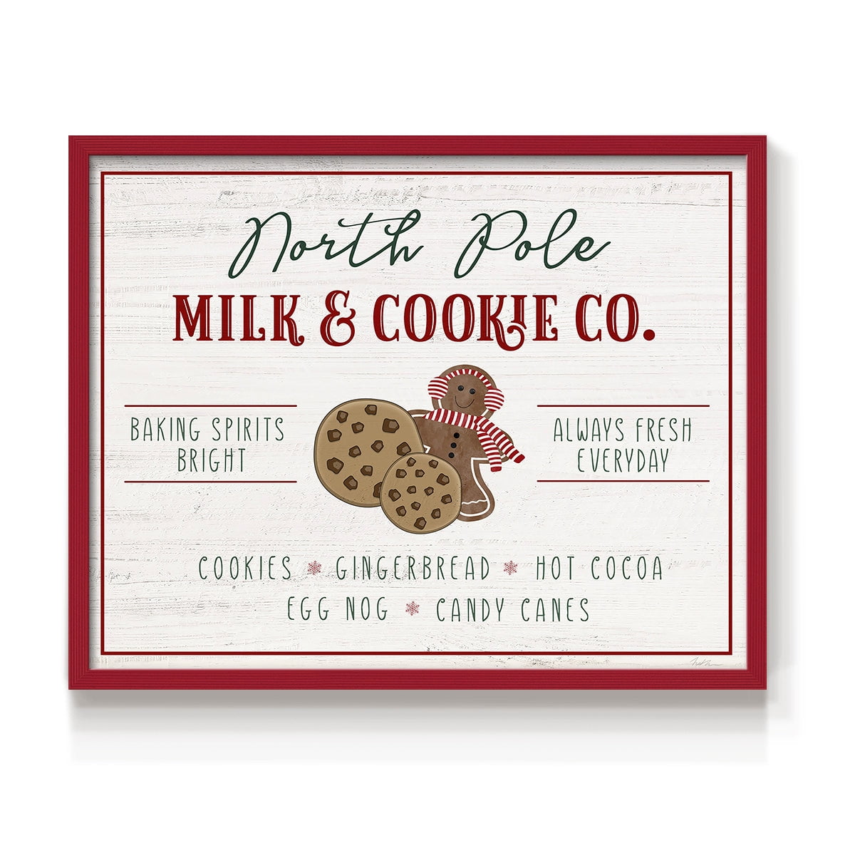 Milk and Cookie Co by Natalie Carpentieri - Restickable Framed Giclée Print