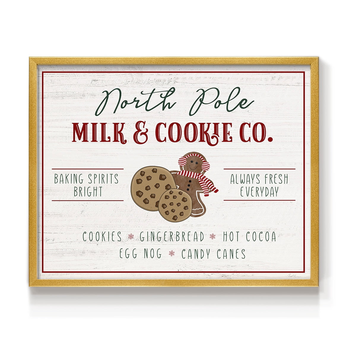 Milk and Cookie Co by Natalie Carpentieri - Restickable Framed Giclée Print