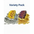 thumbnail image 1 of Milk and Dark Chocolate Gelt Coins, Gold Foil Wrapped, Kosher Certified, 10-Count, Traditional Dreidel Game Treats, 1 of 2