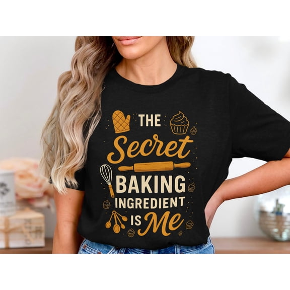 MilkCho Baking Shirt, Secret Ingredient Shirt, Baking Graphic Tee, Cupcake Lover Shirt, Cute Kitchen Shirt, Gift For Bakers, Baking Quote Tee