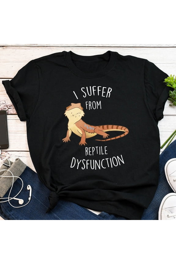 Bearded Dragon Shirt, Women, Men Tshirt, Pet Reptile Lover Gift, Lizard T-Shirt, Cute Reptile Dysfunction Tee Beardie Mom Dad