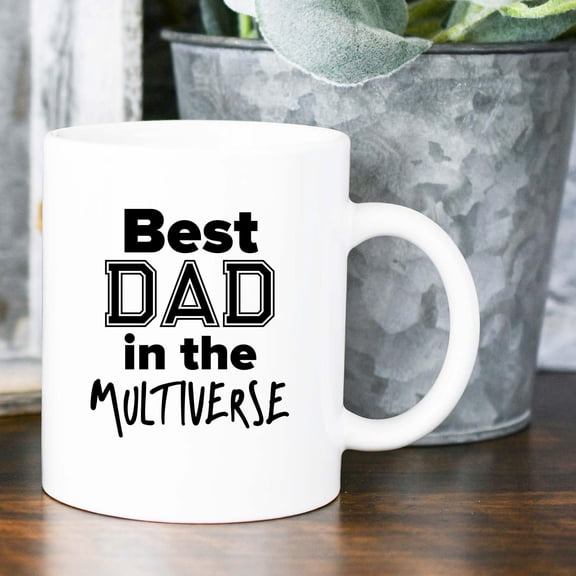 MilkCho Best Dad in the World, Best Dad in the Multiverse, Number One Dad, Number #1 Daddy, Best Dad Christmas Mug Gift, Greatest Dad Birthday Mug