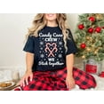 thumbnail image 1 of MilkCho Candy Cane Crew We Stick Together T-Shirt, Christmas Family Matching Gift, Cute Holiday Peppermint Graphic Tee, 1 of 4