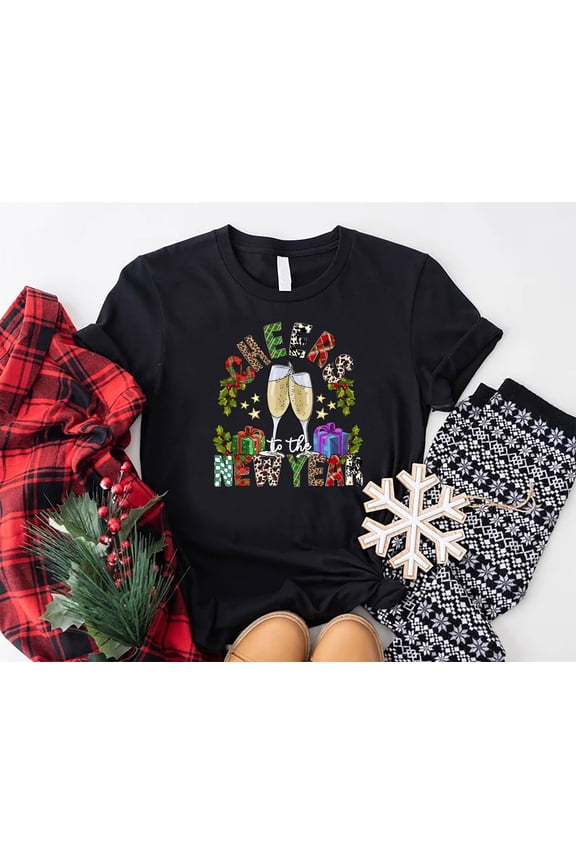 Cheers To The New Year Shirt,Happy New Year 2026 Shirt,Women New Year Gift ,Leopard New Year Tee,New Year Party Shirt,New Year's Eve Shirt