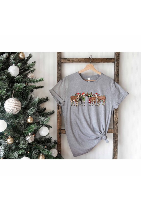 Christmas Cows Shirt, Santas Elves Gift, Cow Lover Christmas Gift, Matching Christmas Shirt, Holiday Season Shirt, Christmas Lover Mom Shirt