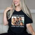 thumbnail image 1 of MilkCho Custom Photo Shirt with Your Text, Personalized Picture T-Shirt, Perfect for Mother's Day, Custom Graphic Tee, Custom Logo Shirt, Photo Tee black, 1 of 4