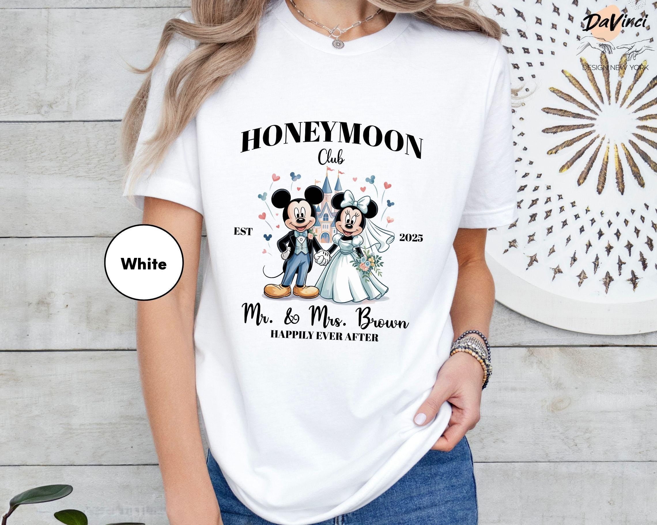 MilkCho Disney Mrs And Mr Shirt, Mickey Minnie Couple Happy Ever