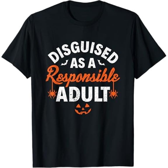 MilkCho Dressed Up as a Responsible Adult Tee, Funny Spooky Season Humor Shirt for Fans