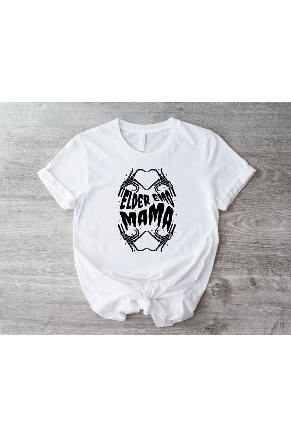Elder Emo Mama T-Shirt, Emo Moms T-Shirt , Mothers Day Shirt, Mama Rocking Shirt, Cool Moms Shirt, Motherhood Shirt