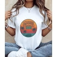 thumbnail image 1 of MilkCho Endless Summer 1985 Women’s Retro T-Shirt – Vintage Sunset Graphic Tee with Palm Trees & Van – 80s Nostalgia White Shirt - Vintage Tshirt, 1 of 4