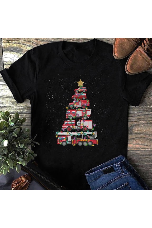 Firefighter Christmas Tree Sweatshirt - Fireman Gift