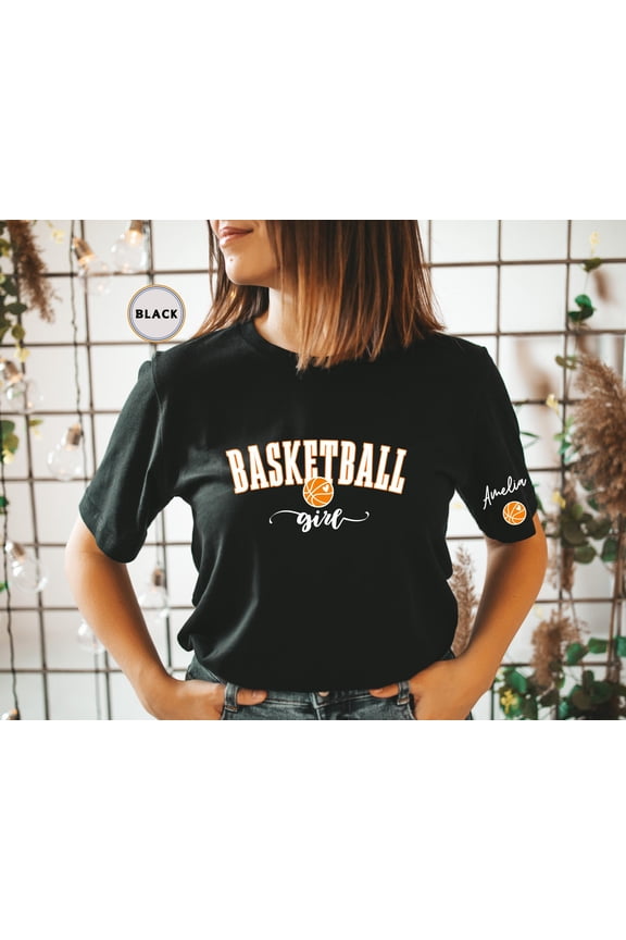 Girls Basketball Shirt, Basketball Game Day, Custom Basketball Gifts, Basketball Girl Tee,Custom Basketball Girl Shirt,Basketball Girl Shirt