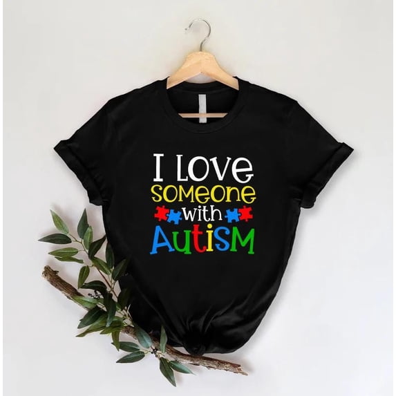 MilkCho I Love Someone With Autism, Autism Shirt,Awareness , Autism Awareness Tee,Autism Shirt Special Education T-shirt