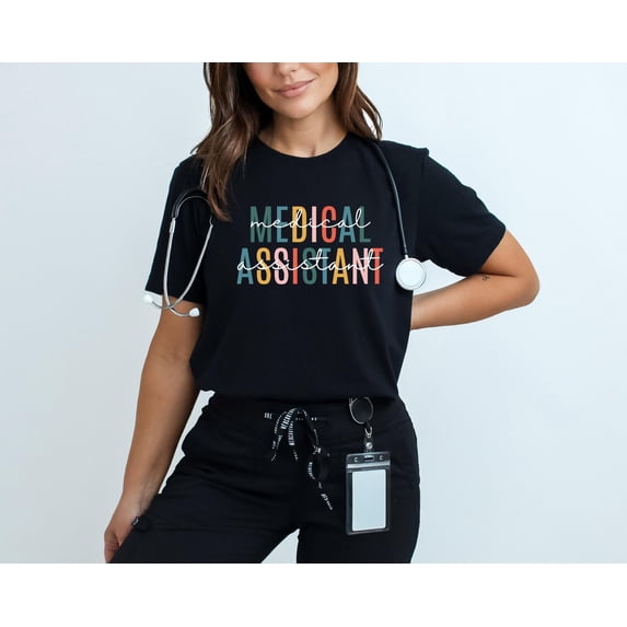 MilkCho Medical Assistant Shirt, MA Stethoscope Tee, Healthcare Worker Uniform Shirt, Graduation