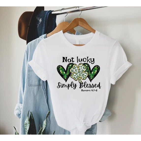MilkCho Not Simply Blessed Shirt, St. Patrick's Day T-shirt For Women, Irish Shirt