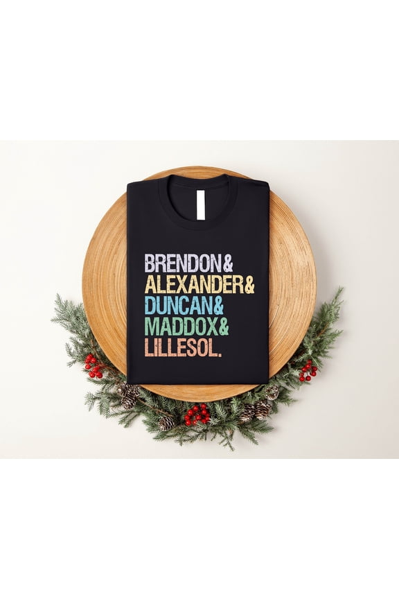 Personalized Nicknames Custom or Grandchild Name Shirt, Personalized Gift for Mom Dad Papa Grandma Grandpa Shirt, Father's Day -Shirt