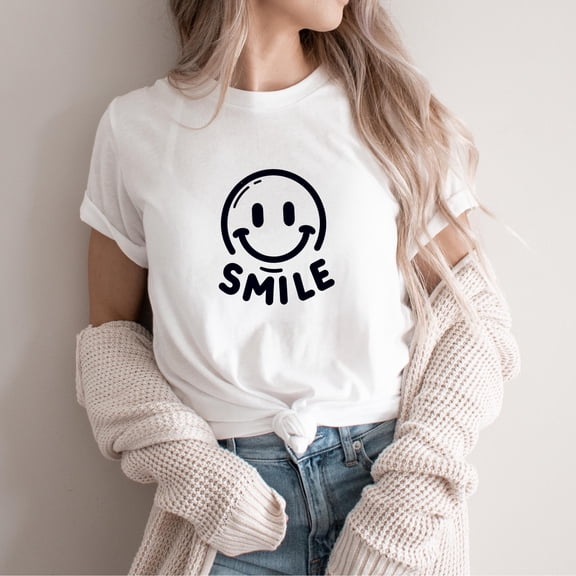 MilkCho Smile Softstyle T-Shirt | Emoji Smile Design | Comfortable Trendy Tee | Everyday Wear | Vibes | Gift Idea | Happy Shirt