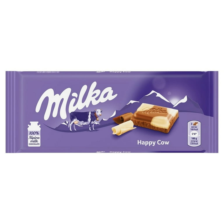 milka 100 % Alpine Milk & White Chocolate Happy Cow (IMPORTED FROM