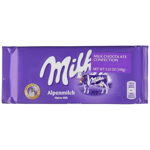 Milka Alpine Milk Chocolate, (100g) 3.52 Oz