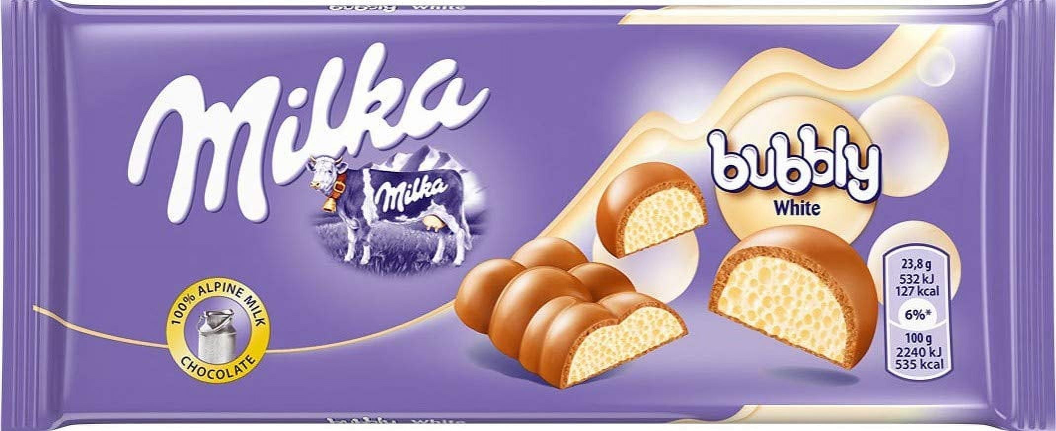 Milka Bubbly White Chocolate Bar 100g (10-pack)